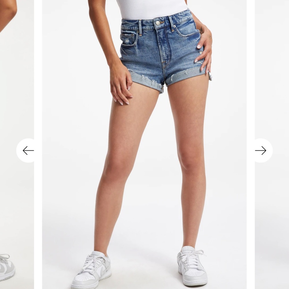 NWT Good American Good Curve Denim Shorts sz 6 28